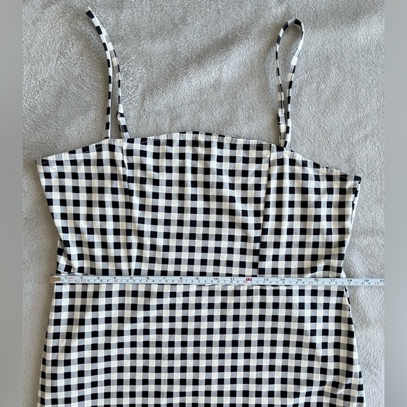 Asos designs Strappy Black White Gingham mini dress. Size 14 - Picture 4 of 7